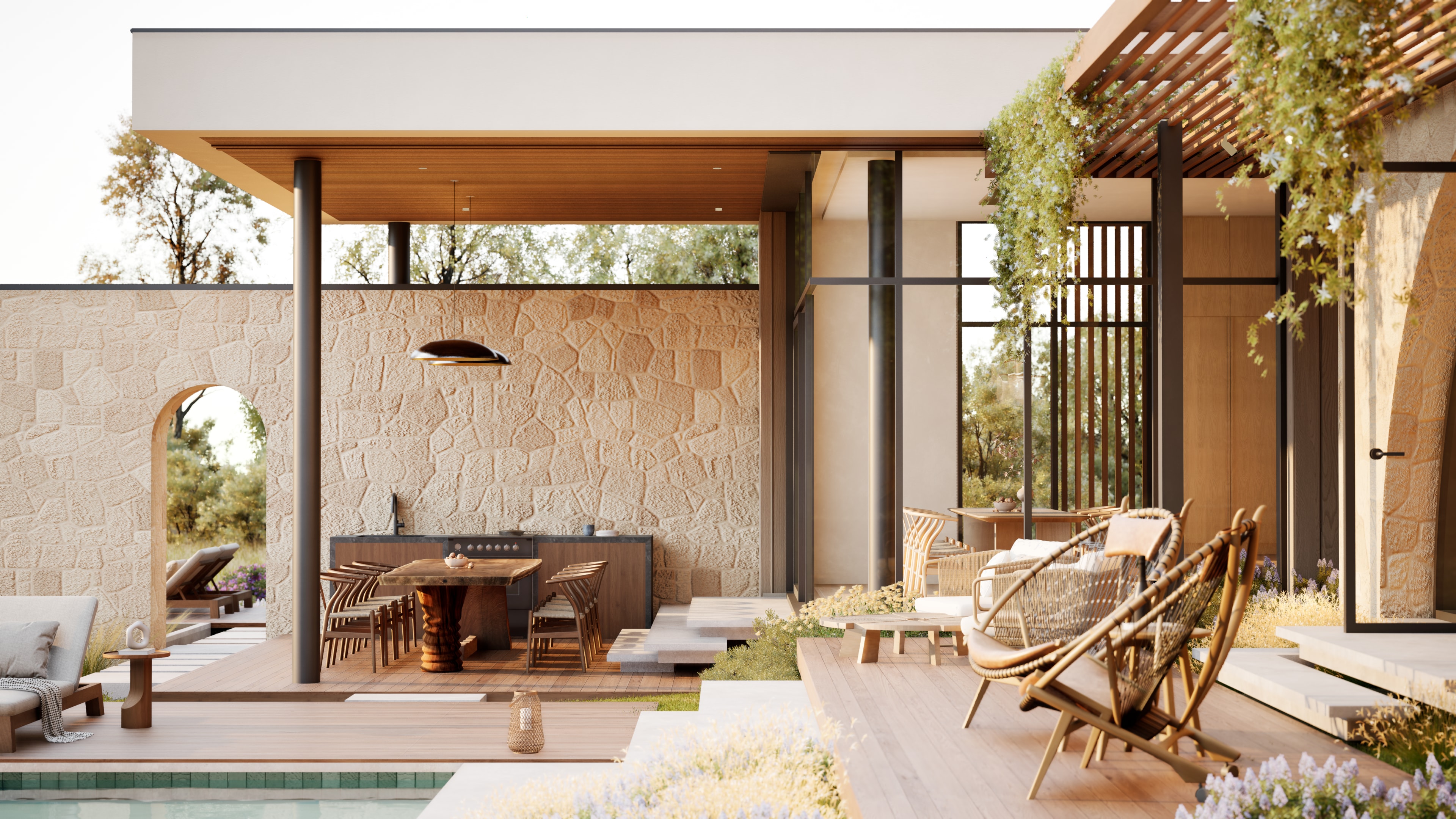 Outdoor dining at Sanctuary